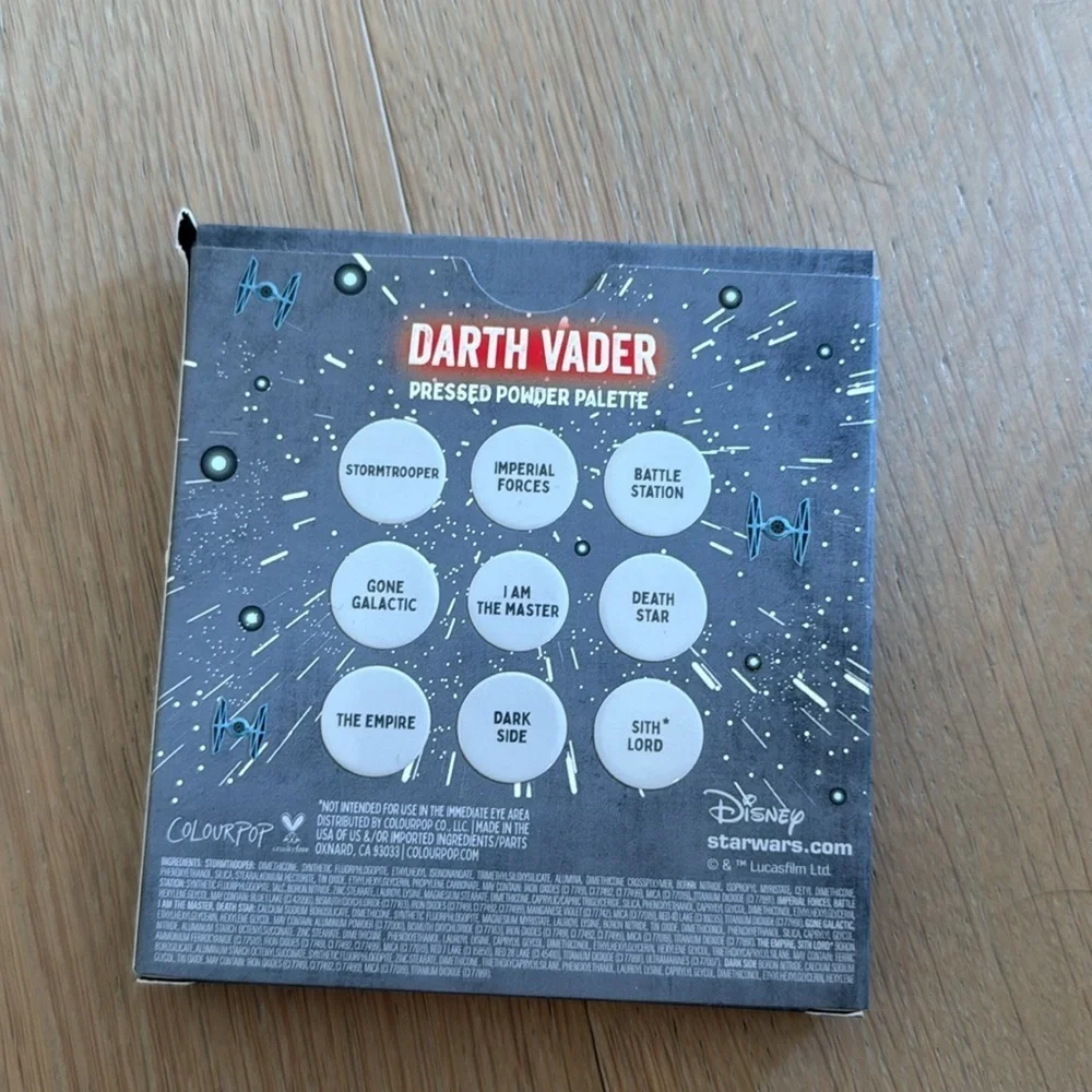 Colourpop Star Wars Darth Vader eyeshadow palette